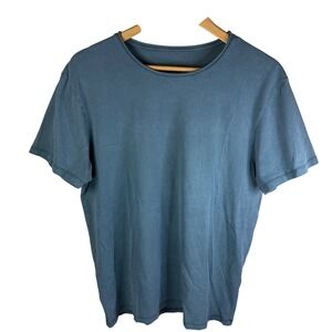 ALLSAINTS Men's Slate Blue Crew Neck Short Sleeve Casual T Shirt Medium Street